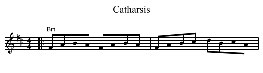 Catharsis - staff notation