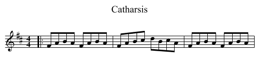 Catharsis - staff notation