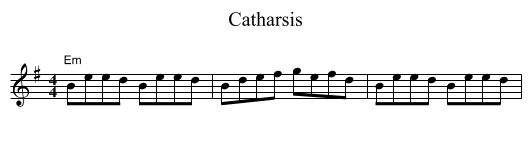 Catharsis - staff notation