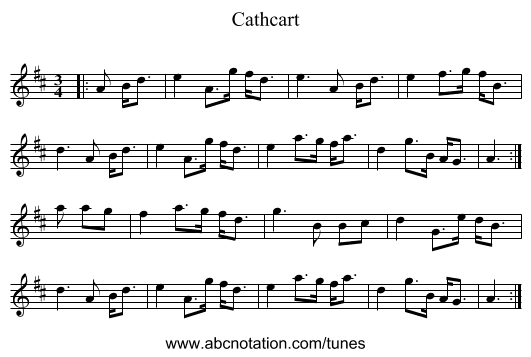 Cathcart - staff notation