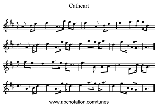Cathcart - staff notation