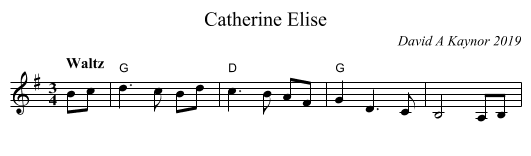 Catherine Elise - staff notation