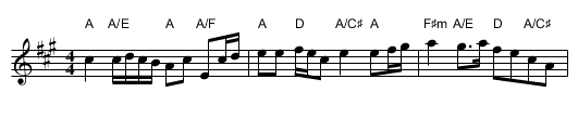 Catherine Margaret Hall - staff notation