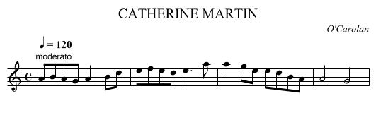 CATHERINE MARTIN - staff notation