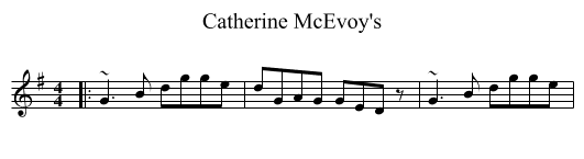 Catherine McEvoy's - staff notation