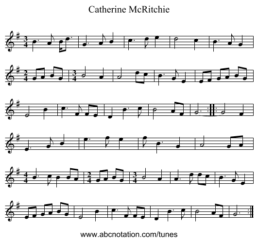 Catherine McRitchie - staff notation