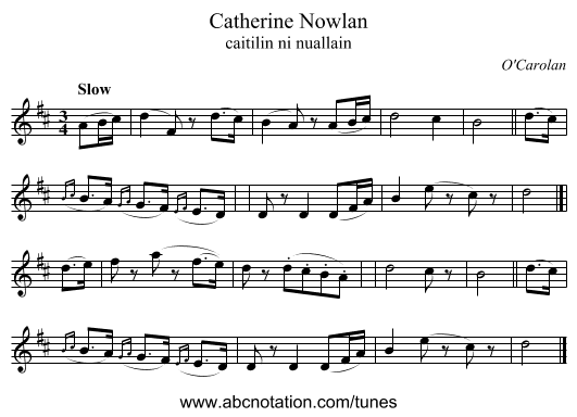 Catherine Nowlan - staff notation