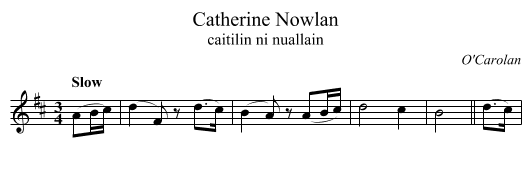 Catherine Nowlan - staff notation