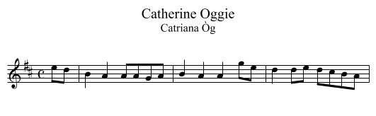 Catherine Oggie - staff notation