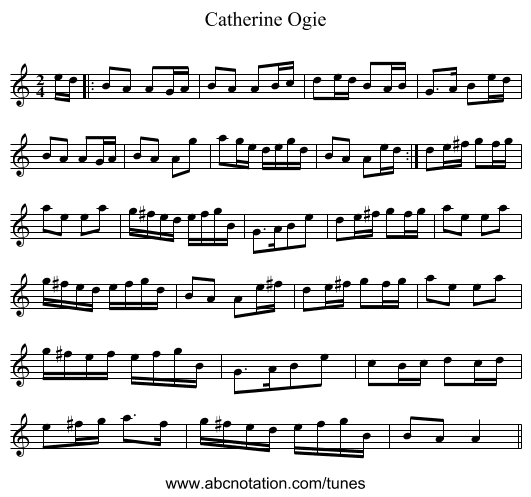 Catherine Ogie - staff notation