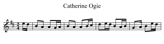 Catherine Ogie - staff notation
