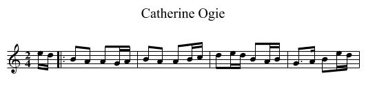 Catherine Ogie - staff notation