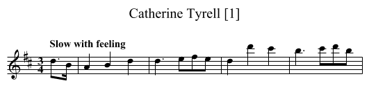 Catherine Tyrell [1] - staff notation