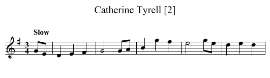 Catherine Tyrell [2] - staff notation
