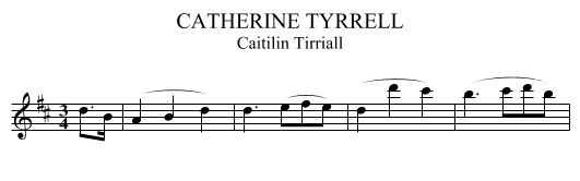 CATHERINE TYRRELL - staff notation
