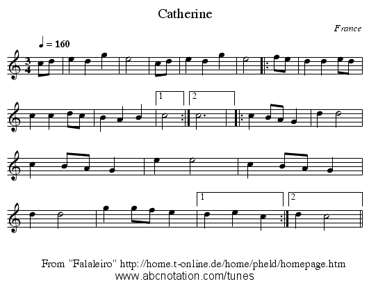 Catherine - staff notation