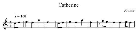 Catherine - staff notation