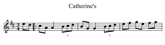 Catherine's - staff notation