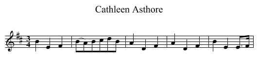 Cathleen Asthore - staff notation