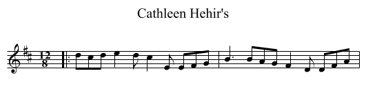 Cathleen Hehir's - staff notation