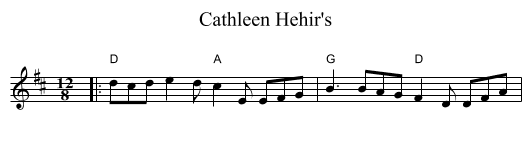 Cathleen Hehir's - staff notation