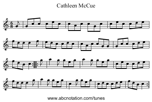 Cathleen McCue - staff notation