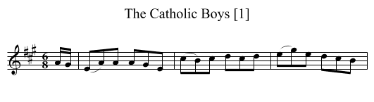 Catholic Boys [1], The - staff notation