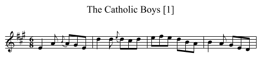 Catholic Boys [1], The - staff notation