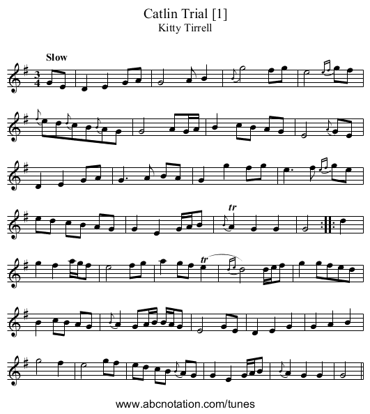 Catlin Trial [1] - staff notation