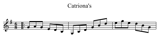 Catriona's - staff notation