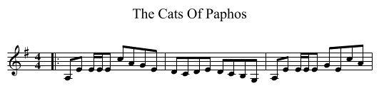 Cats Of Paphos, The  - staff notation