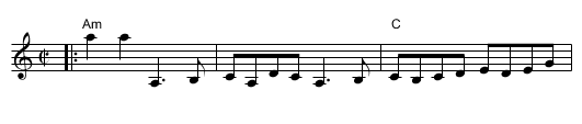 Cattle in the Cane - staff notation