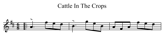 Cattle In The Crops - staff notation