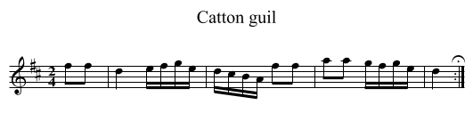 Catton guil - staff notation