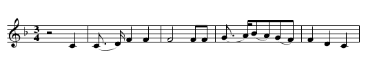 Cauld Frosty Morning - staff notation
