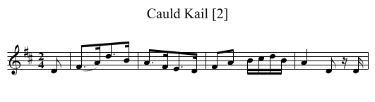 Cauld Kail [2] - staff notation