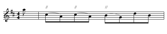 (Cauld Kail) A way instead of the gatherings in the second measure - staff notation