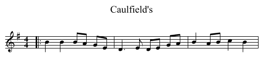 Caulfield's - staff notation