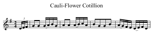 Cauli-Flower Cotillion - staff notation