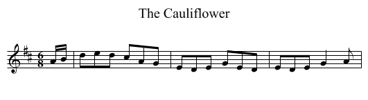 Cauliflower, The - staff notation
