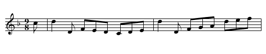 Caup o' ye'r tippany Kate, a Jig, A  - staff notation