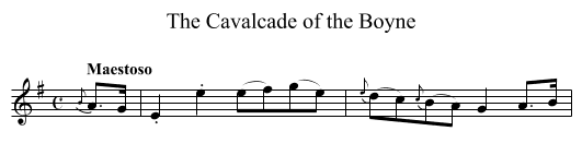Cavalcade of the Boyne, The - staff notation