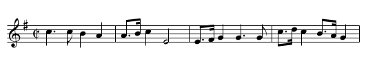 Cavalilly Man - staff notation
