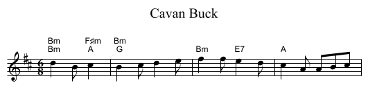 Cavan Buck - staff notation