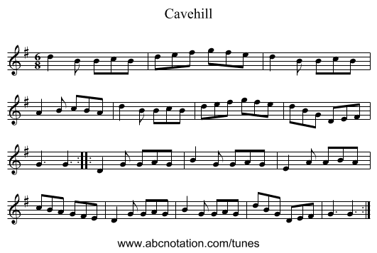 Cavehill - staff notation