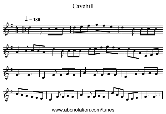 Cavehill - staff notation