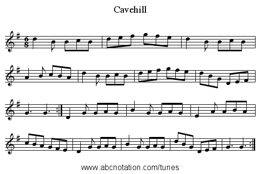 Cavehill - staff notation