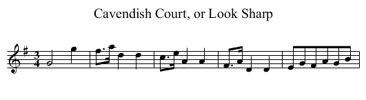 Cavendish Court, or Look Sharp - staff notation