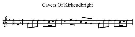 Cavers Of Kirkcudbright - staff notation