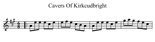 Cavers Of Kirkcudbright - staff notation